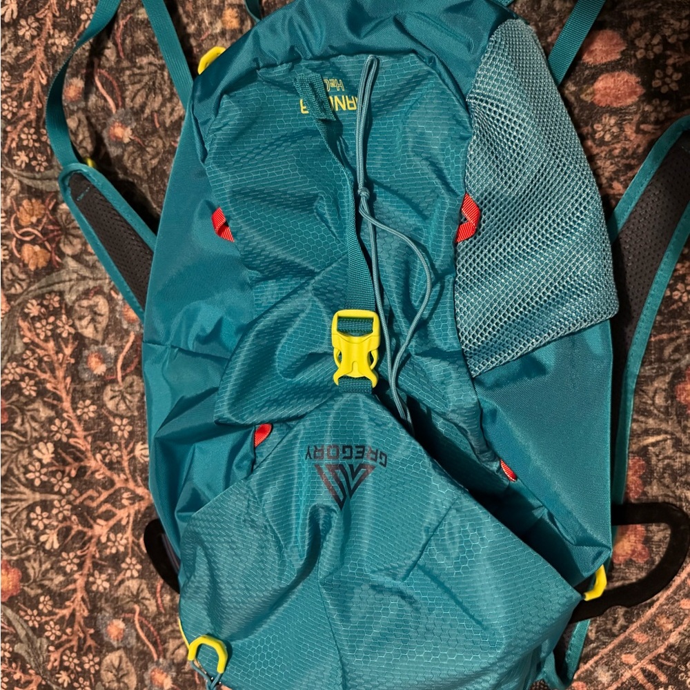Gregory Teal and Yellow Hydration Pack